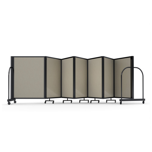 Full Motion Room Divider - 7 Panel, Hazelnut Vinyl