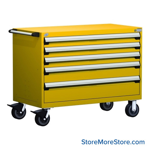 5-Drawer Heavy-Duty Mobile Drawer Cabinet 60'' W x 24D - R5BKE-3012