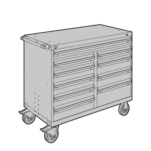 Multi-Drawer Mobile Cabinet  - 10 Drawers - 48'' W x 24''D - R5GHE-3403