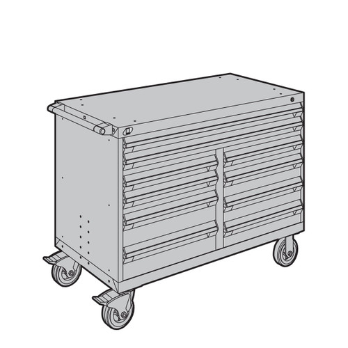 Multi-Drawer Mobile Cabinet  - 10 Drawers - 48'' W x 24''D - R5GHE-3008