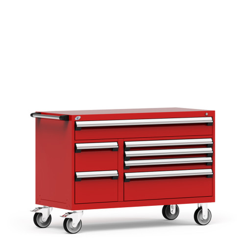 Multi-Drawer Mobile Cabinet  - 7 Drawers - 54'' Wide - SMS-R5GJE-3003