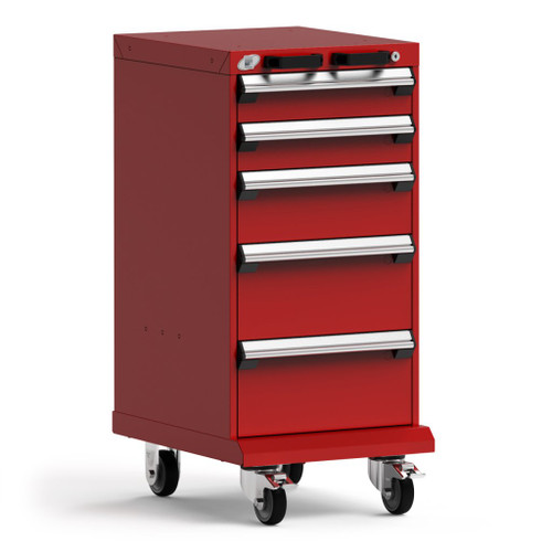5-Drawer  Compact Mobile Cabinet 18'' W - SMS-L3BBG-3415L3 5-Drawer  Compact Mobile Cabinet 18'' W - SMS-L3BBG-3415L3