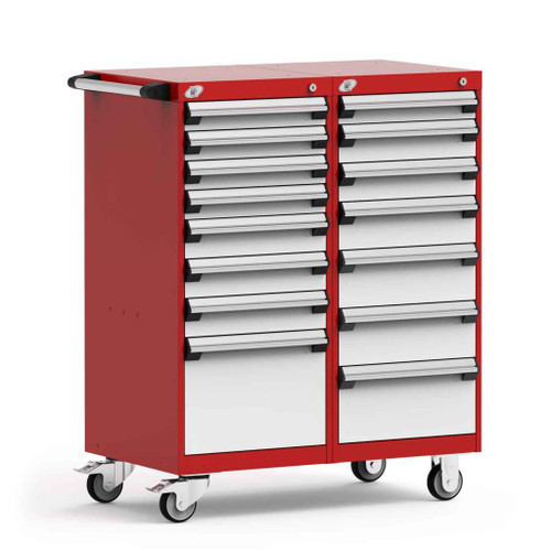 15-Drawer Double-Bank Compact Mobile Cabinet 36'' W - SMS-L3BED-4003L3