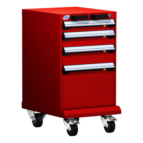 4-Drawer  Compact Mobile Cabinet 18'' W - SMS-L3BBD-2825L3B