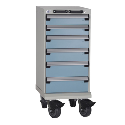 6-Drawer  Compact Mobile Cabinet 18'' W - SMS-L3BBD-3406L3