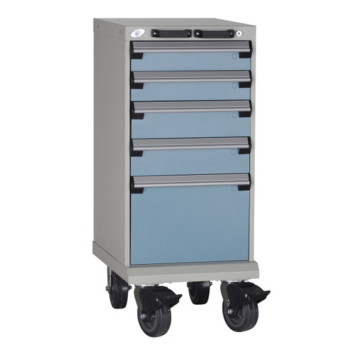 5-Drawer  Compact Mobile Cabinet 18'' W - SMS-L3BBD-3408L3