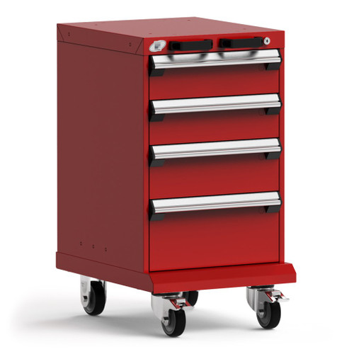 4-Drawer  Compact Mobile Cabinet 18'' W - SMS-L3BBG-2803L3