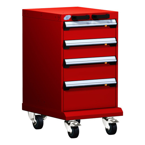 4-Drawer  Compact Mobile Cabinet 18'' W - SMS-L3BBD-2803B