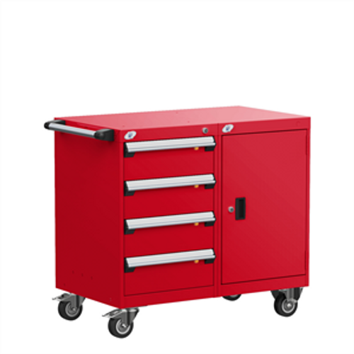 4-Drawer Double-Bank Compact Mobile Cabinet 36'' W - SMS-L3BEG-2823L3B 4-Drawer Double-Bank Compact Mobile Cabinet 36'' W - SMS-L3BEG-2823L3B