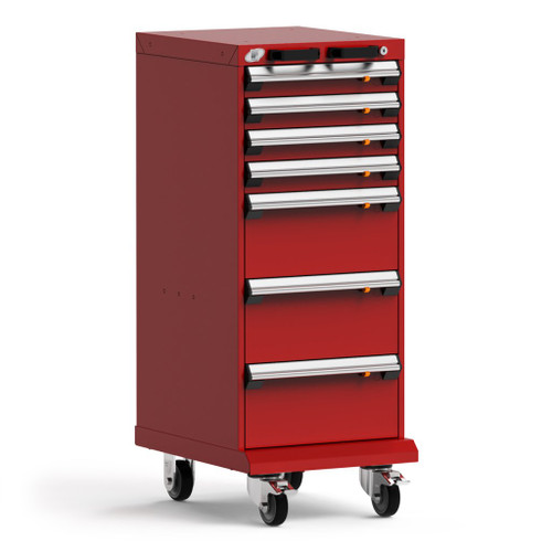 7-Drawer  Compact Mobile Cabinet 18'' W - SMS-L3BBG-4010L3B 7-Drawer  Compact Mobile Cabinet 18'' W - SMS-L3BBG-4010L3B