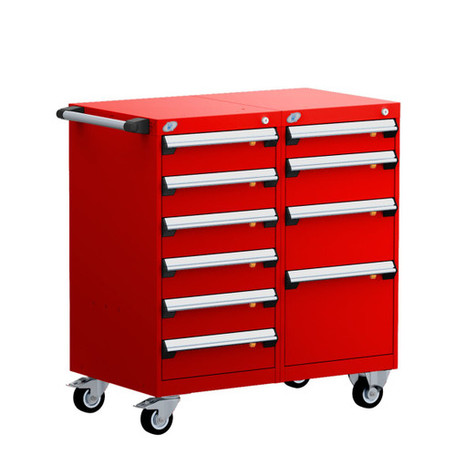 10-Drawer Double-Bank Compact Mobile Cabinet 36'' W - SMS-L3BED-3431L3B