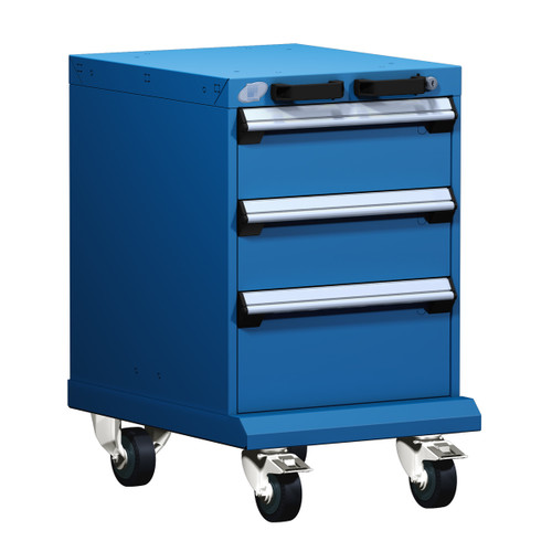 3-Drawer  Compact Mobile Cabinet 18'' W - SMS-L3BBG-2403L3B