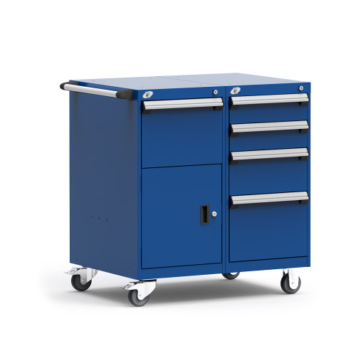 5-Drawer Double-Bank Compact Mobile Cabinet 36'' W - SMS-L3BEG-3401L3