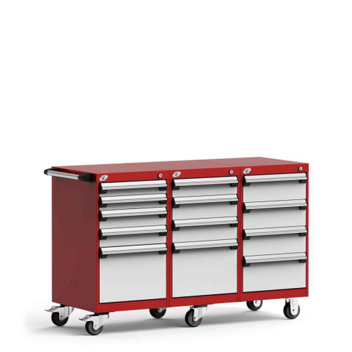 13-Drawer Triple-Bank Compact Mobile Cabinet 54'' W - SMS-L3BJG-3001L3