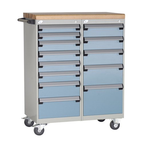 13-Drawer Double-Bank Compact Mobile Cabinet 36'' W - SMS-L3BED-4014L3