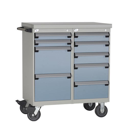9-Drawer Double-Bank Compact Mobile Cabinet 36'' W - SMS-L3BED-3418L3 9-Drawer Double-Bank Compact Mobile Cabinet 36'' W - SMS-L3BED-3418L3