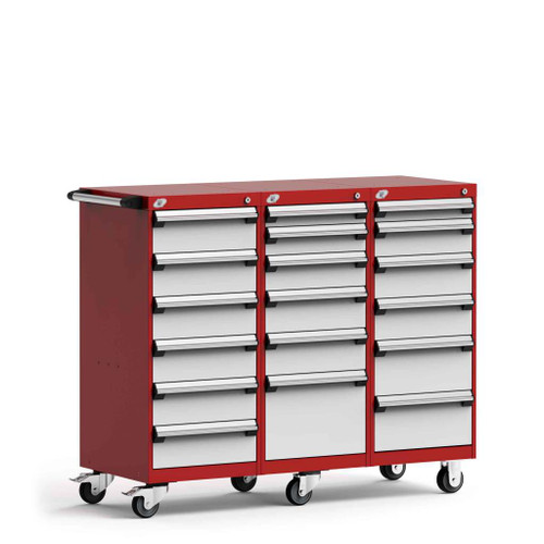 18-Drawer Triple-Bank Compact Mobile Cabinet 54'' W - SMS-L3BJG-4002L3