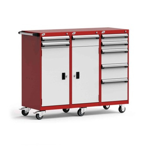 8-Drawer Triple-Bank Compact Mobile Cabinet 54'' W - SMS-L3BJG-4003L3