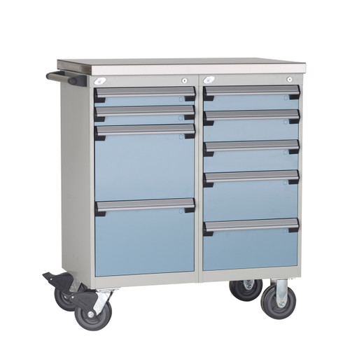 9-Drawer Double-Bank Compact Mobile Cabinet 36'' W - SMS-L3BED-3416L3