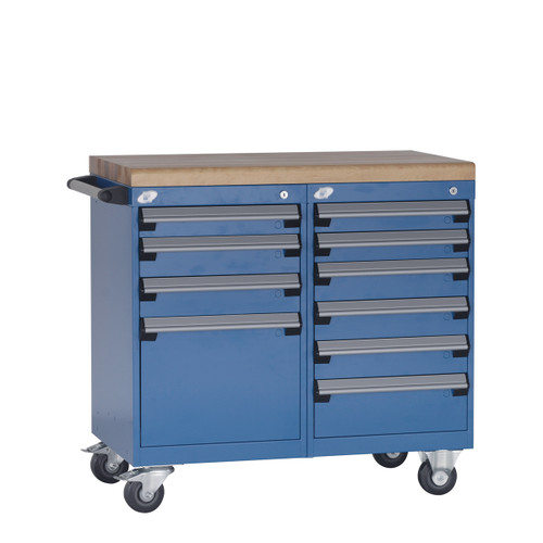 10-Drawer Double-Bank Compact Mobile Cabinet 36'' W - SMS-L3BED-2812L3