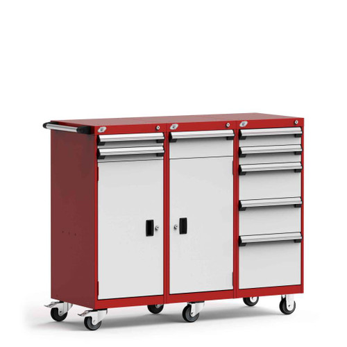 8-Drawer Triple-Bank Compact Mobile Cabinet 54'' W - SMS-L3BJD-4004L3