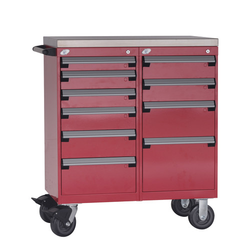 10-Drawer Double-Bank Compact Mobile Cabinet 36'' W - SMS-L3BED-3442L3