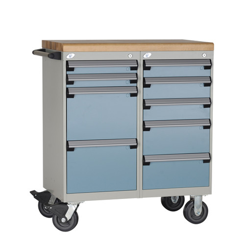 9-Drawer Double-Bank Compact Mobile Cabinet 36'' W - SMS-L3BED-3420L3