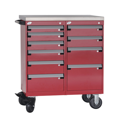 10-Drawer Double-Bank Compact Mobile Cabinet 36'' W - SMS-L3BED-3446L3