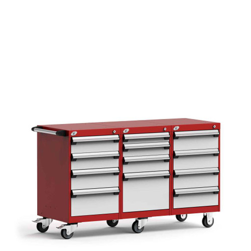 12-Drawer Triple-Bank Compact Mobile Cabinet 54'' W - SMS-L3BJG-2801L3