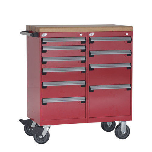 10-Drawer Double-Bank Compact Mobile Cabinet 36'' W - SMS-L3BED-3444L3