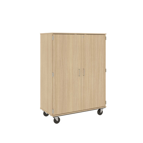 67 inch Tall Mobile Wardrobe Cabinet with File Drawers and Shelves