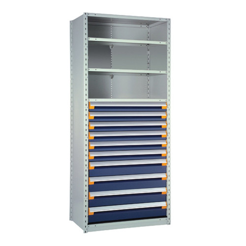 10-Drawer Steel Shelving with Drawers - 36"W x 18"D - R5SEC-754805