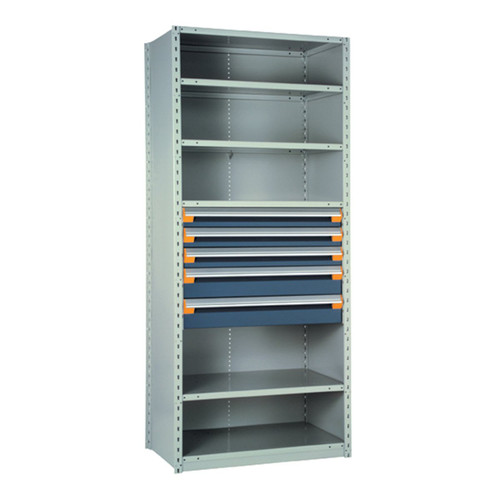 5-Drawer Steel Shelving with Drawers - 36"W x 24"D - R5SEE-752401