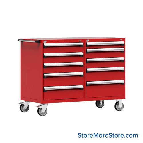 10-Drawer Double Bank Mobile Drawer Cabinet 60'' Wide - SMS-R5DKG-3807