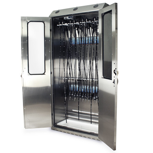 High Volume Stainless Scope Drying Cabinet with Lumen Drying, 44" W x 24" D x 93" H