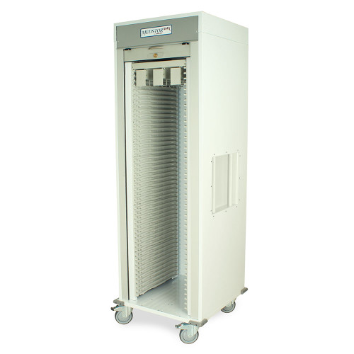 Single Column Tambour Door Medical Cart with Modular Tray System