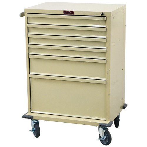 Tall Steel Cart, 29.5" W x 22" D x 40" H, Key Lock