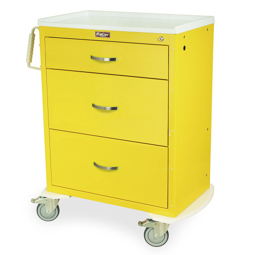 5-Drawer Wide Steel Isolation Cart With Key Lock And 30'' Drawer Space
