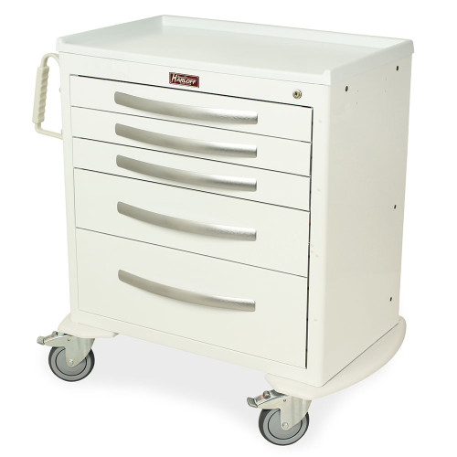 Lightweight Aluminum Nursing Cart with Key Lock and Quiet Rolling Casters