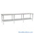 Stainless Steel Top Table, 36" W x 144" D, 14-Gauge 304, 180-Degree Rolled Front, 180-Degree Rolled Back, Galvanized Steel Shelf Stainless Steel Top Table, 36" W x 144" D, 14-Gauge 304, 180-Degree Rolled Front, 180-Degree Rolled Back, Galvanized Steel Shelf