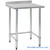 Stainless Steel Top Table, 30" W x 30" D, 14-Gauge 304, 180-Degree Rolled Front, 4.5" Backsplash Back