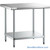 Stainless Steel Top Table, 30" W x 36" D, 14-Gauge 304, Spill Containment Front, Spill Containment Back, Galvanized Steel Shelf