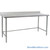 Stainless Steel Top Table, 36" W x 72" D, 16-Gauge 304, 180-Degree Rolled Front, 4.5" Backsplash Back