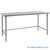 Stainless Steel Top Table, 24" W x 84" D, 18-Gauge 430, 180-Degree Rolled Front, 180-Degree Rolled Back