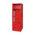 Red Firefighter Gear Locker for Station Equipment Storage, 24'' W x 72'' D x 18'' H, Upper Shelf & Ventilated Foot Locker