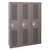 Ventilated Locker, 36" W x 12" D x 72" H, 3 Columns, 1 Tier