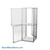Wire Storage Locker, 36" W x 31.5" D x 79.5" H, 2 Front Doors, 1 Rear Door, 2 Shelves, Unassembled