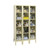 Transparent Locker, 36" W x 15" D x 78" H, 3 Columns, 6 Tiers, Padlock Hasp, Assembled