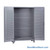 Heavy Duty Storage Cabinets, 60" W x 30" D, No Shelf, Louvered Panel Back Shelves, Solid Steel w/ Louvered Panels Door