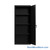 Industrial Metal Cabinet with Glass Doors, 30" W x 18" D x 72" H, Single Metal Door, 3 Shelves, Key Lock w/ Padlock HASP